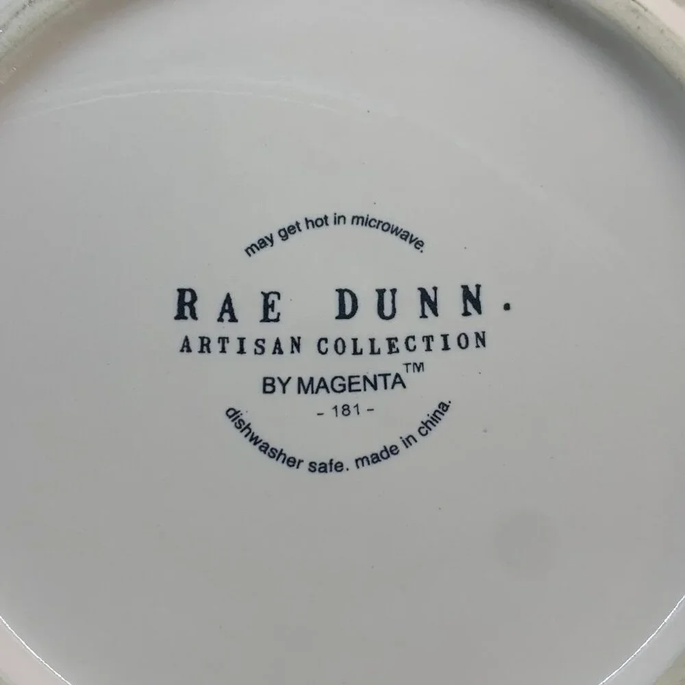 Rae Dunn JOY Holiday Ceramic Food Storage Container With Vented Plastic Lid